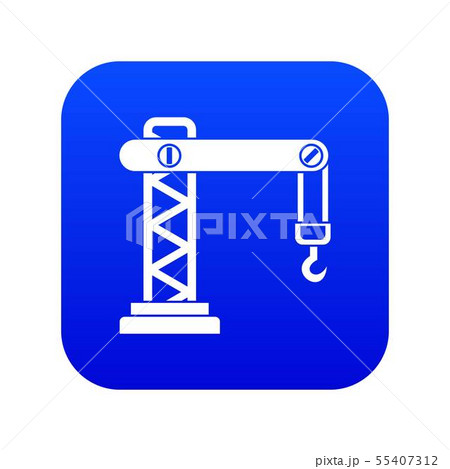 Crane icon digital blue 55407312