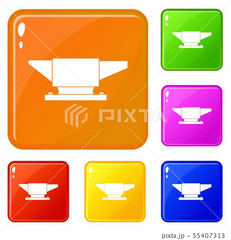 Anvil icons set vector color 55407313