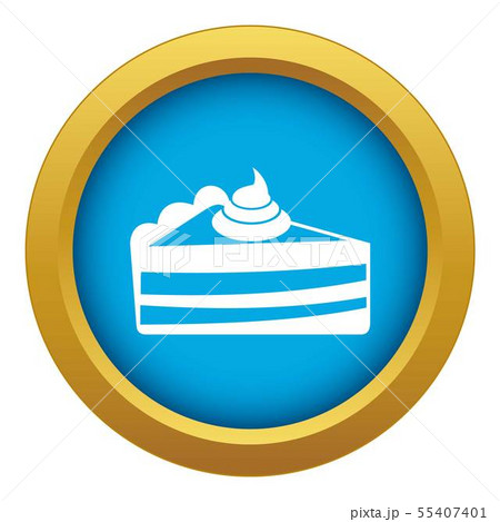 Piece of cake icon blue vector isolated 55407401
