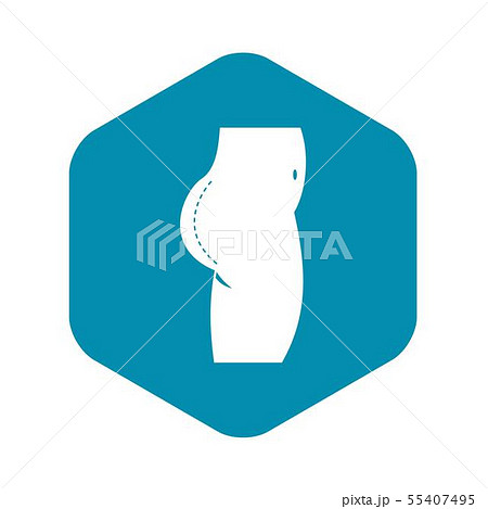 Plastic surgery of buttocks icon, simple style 55407495