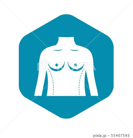 Plastic surgery of torso icon, simple style 55407593