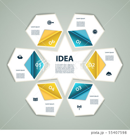 6-Step process modern info graphics 6-Step process modern info graphics 55407598