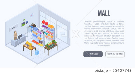 Mall concept background, isometric style Mall concept background, isometric style 55407743