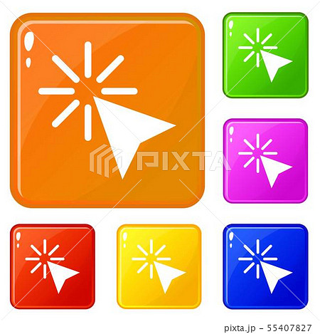 Click icons set vector color 55407827