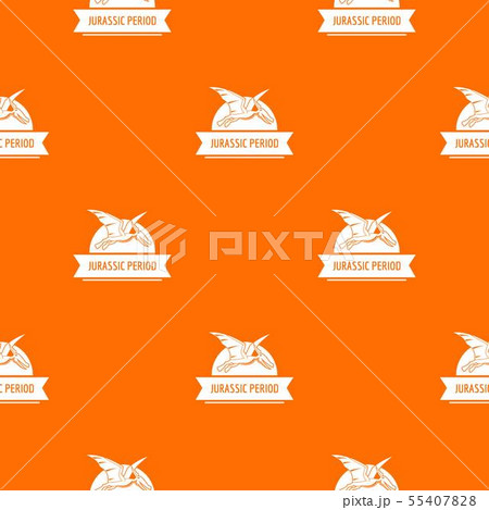 Jurassic cute pattern vector orange 55407828
