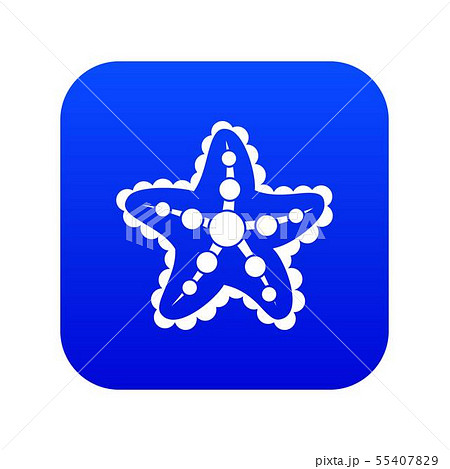 Starfish icon digital blue 55407829