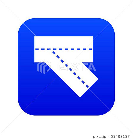 Turn road icon digital blue 55408157