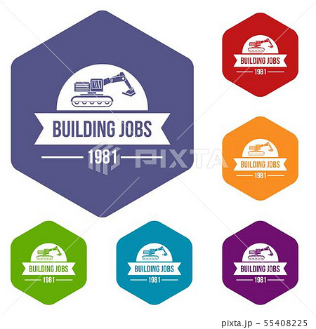 Building vacancy icons vector hexahedron 55408225