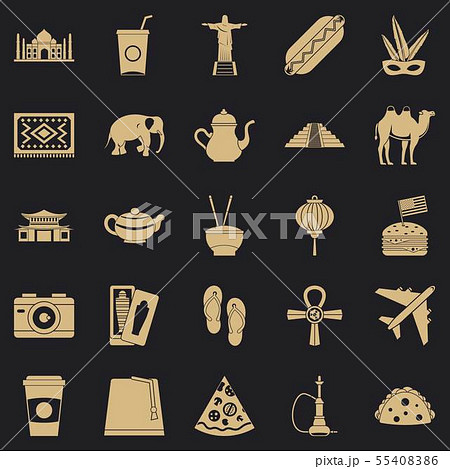 Search yourself icons set, simple style 55408386