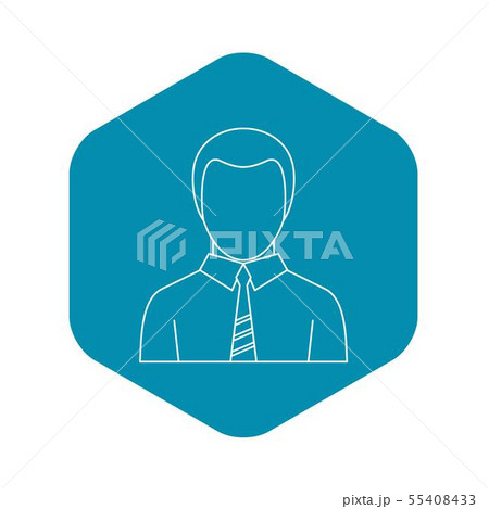 Office man avatar icon, outline style 55408433
