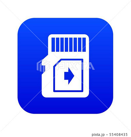 Flash drive icon blue vector 55408435