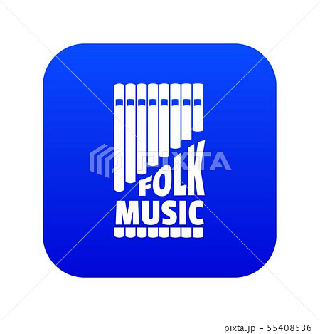 Flute pan icon blue vectorのイラスト素材 [55408536] - PIXTA