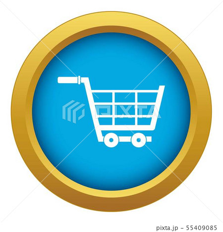 Large shopping trolley icon blue vector isolated 55409085