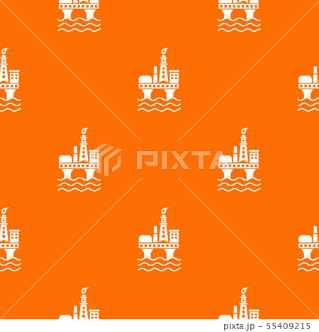 Oil platform pattern vector orange Oil platform pattern vector orange 55409215