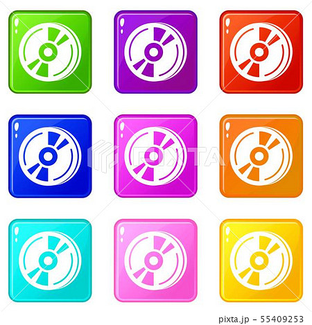 Cd icons set 9 color collection 55409253