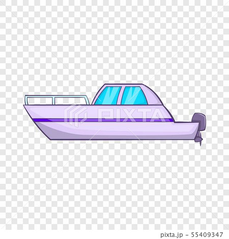 Big motor boat icon, cartoon style Big motor boat icon, cartoon style 55409347