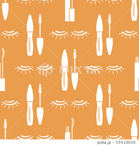 Vector seamless pattern with eyelashes Makeup Vector seamless pattern with eyelashes Makeup 55410030