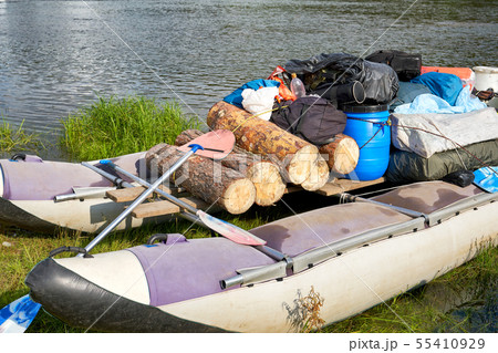Catamaran for rafting moored ashore loaded with 55410929