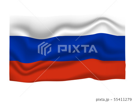 Russia Flag Icon. National Flag Banner. Cartoon 55411279