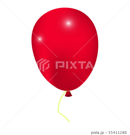 Festive balloon Icon. Red color . Celebration 55411280