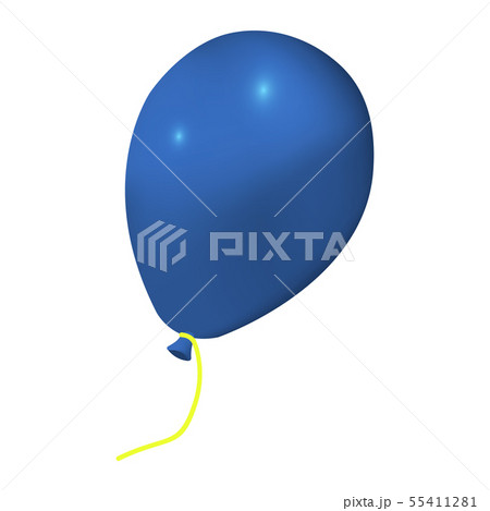 Festive balloon Icon. Blue color . Celebration 55411281