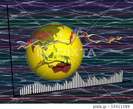 株価　世界　日本 55411389