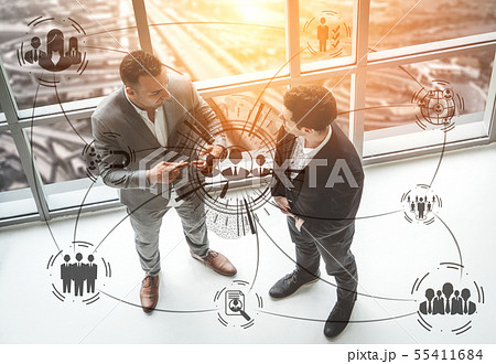 Human Resources and People Networking Concept. 55411684