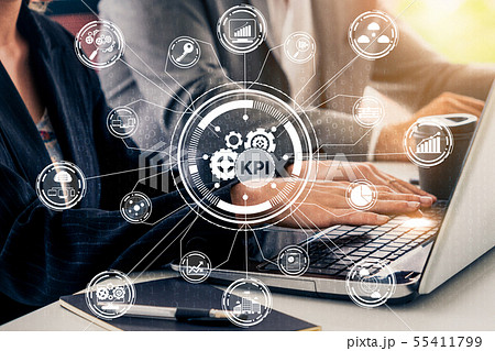 KPI Key Performance Indicator for Business Concept. 55411799