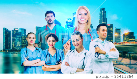 Medical and healthcare doctor people group. Medical and healthcare doctor people group. 55411864