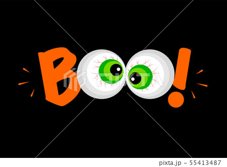 Halloween eyes with boo letterimg.  55413487