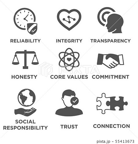 Business Ethics Solid Icon Set Business Ethics Solid Icon Set 55413673