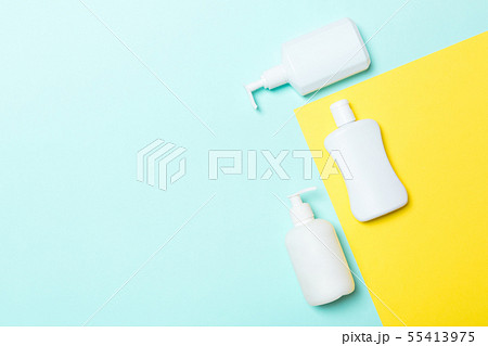 Set of White Cosmetic containers isolated on 55413975