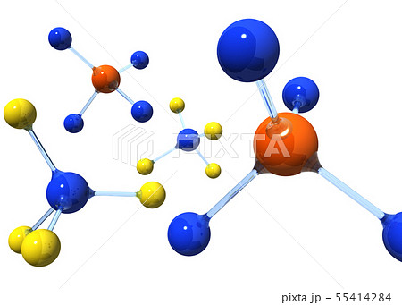 分子構造イメージのイラスト素材