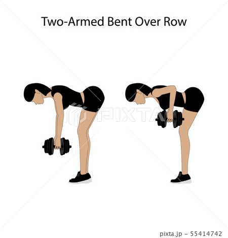 Two armed bent over row exercise 55414742