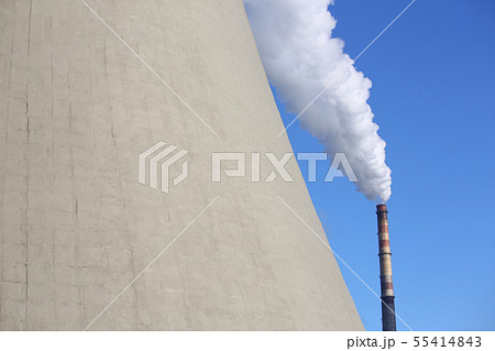 White smoke comes from the chimney 55414843