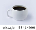 Black Coffee in white cup isolate on grey 55414999