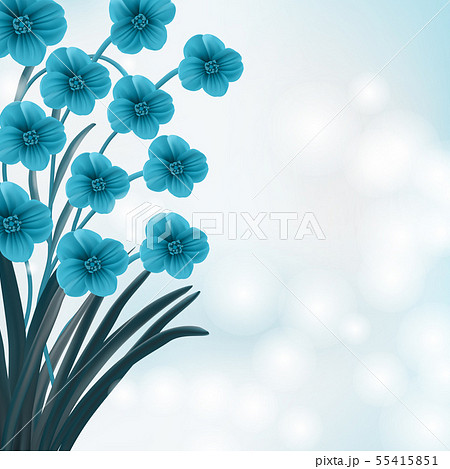 Blue floral background 55415851