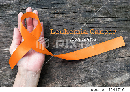 Leukemia cancer awareness orange ribbon color  55417164