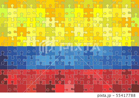 Colombia flag made of puzzle background 55417788