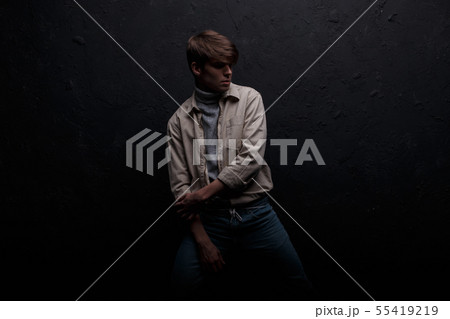 Stylish handsome young man 55419219