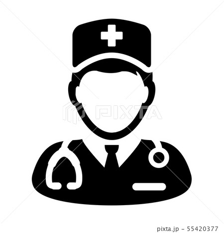 Health icon vector male person profile avatar with Health icon vector male person profile avatar with 55420377