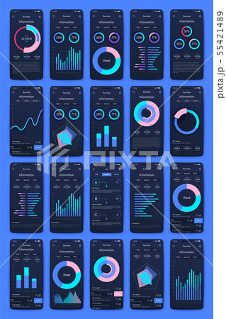 Different UI, UX, GUI screens and flat web icons for mobile apps Different UI, UX, GUI screens and flat web icons for mobile apps 55421489