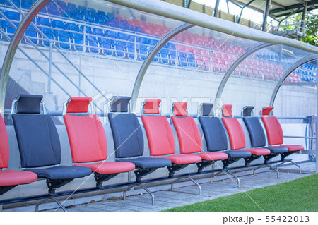 football field ready to play. grass cuttings, football field ready to play. grass cuttings, 55422013