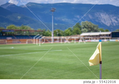 football field ready to play. grass cuttings, football field ready to play. grass cuttings, 55422016