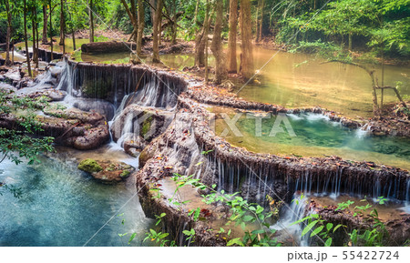 Beautiful waterfall Huai Mae Khamin, Thailand 55422724
