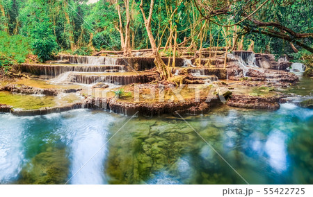 Beautiful waterfall Huai Mae Khamin, Thailand. Beautiful waterfall Huai Mae Khamin, Thailand. 55422725
