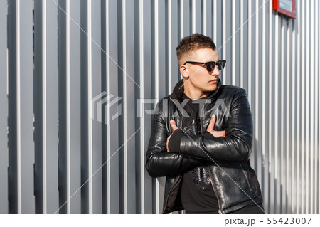 Handsome stylish young fashionable man 55423007