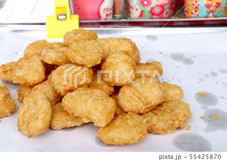 fried nuggets at street food 55425870