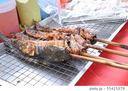 grilled fish at street food grilled fish at street food 55425879