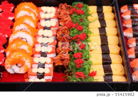 Tasty sushi at street food 55425902